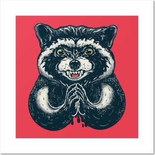 Evil Raccoon Posters and Art